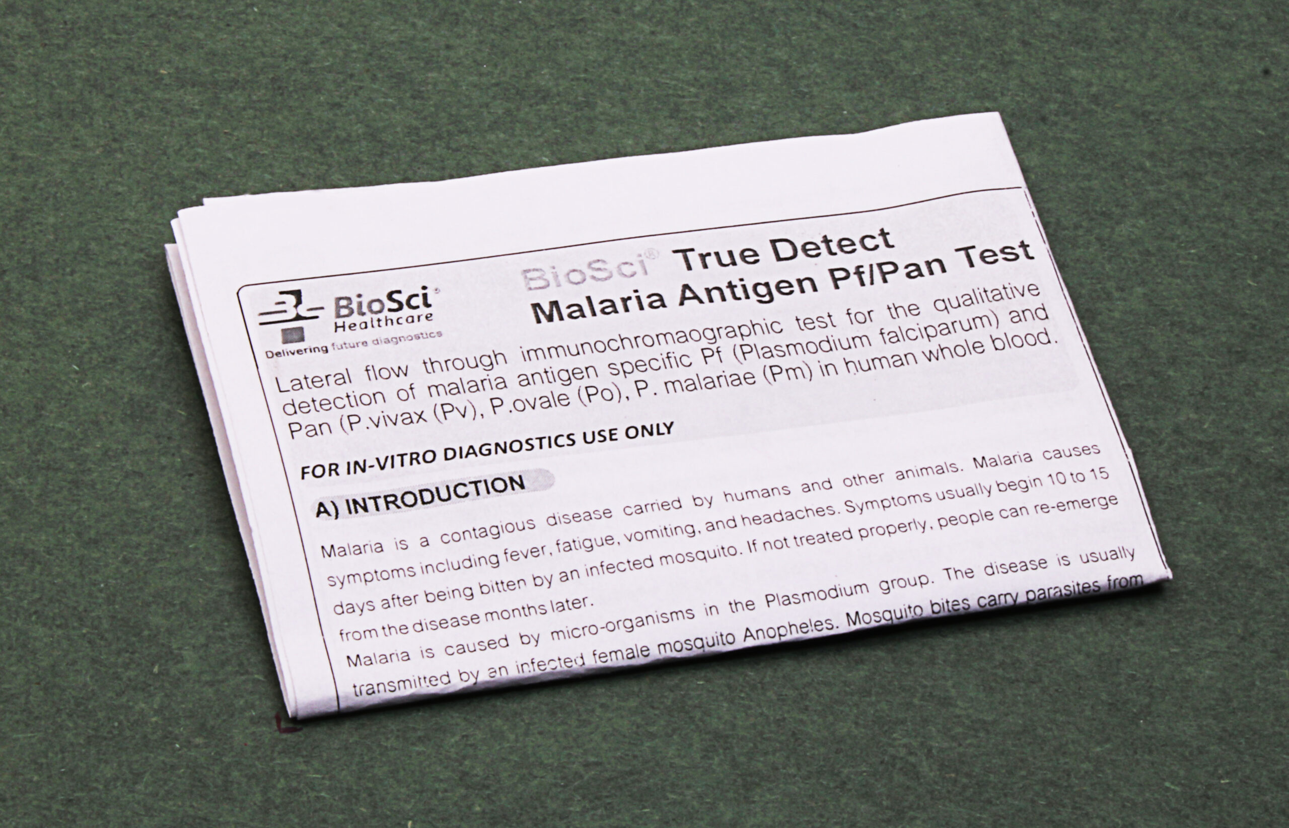 BioSci True Detect Malaria Antigen Pf PAN Rapid Test Kit BioSci